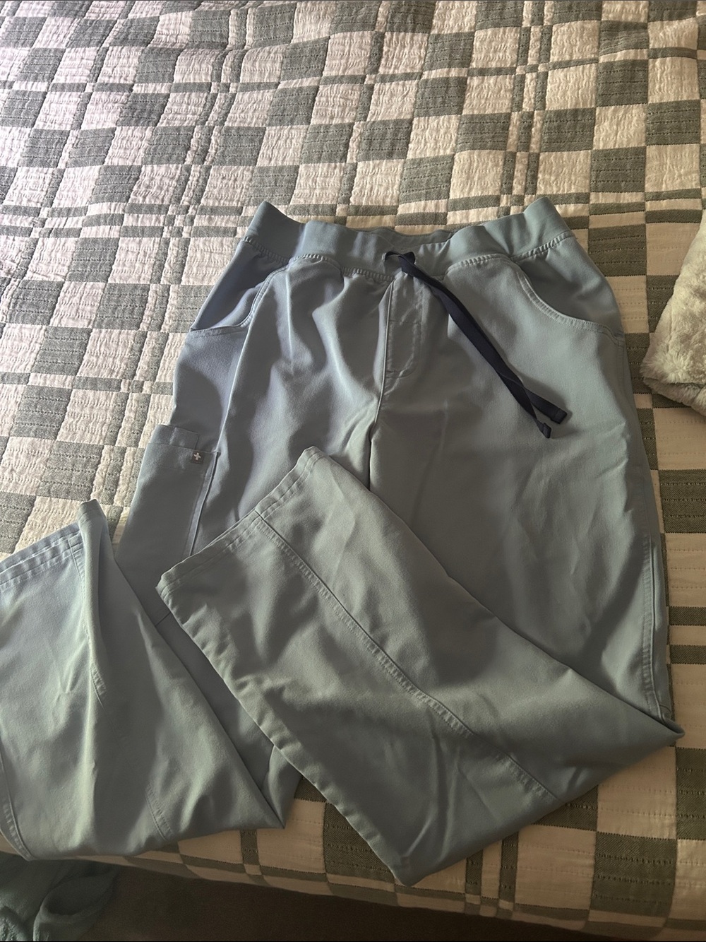 Figs Dusty Blue Livingston Scrub Pants